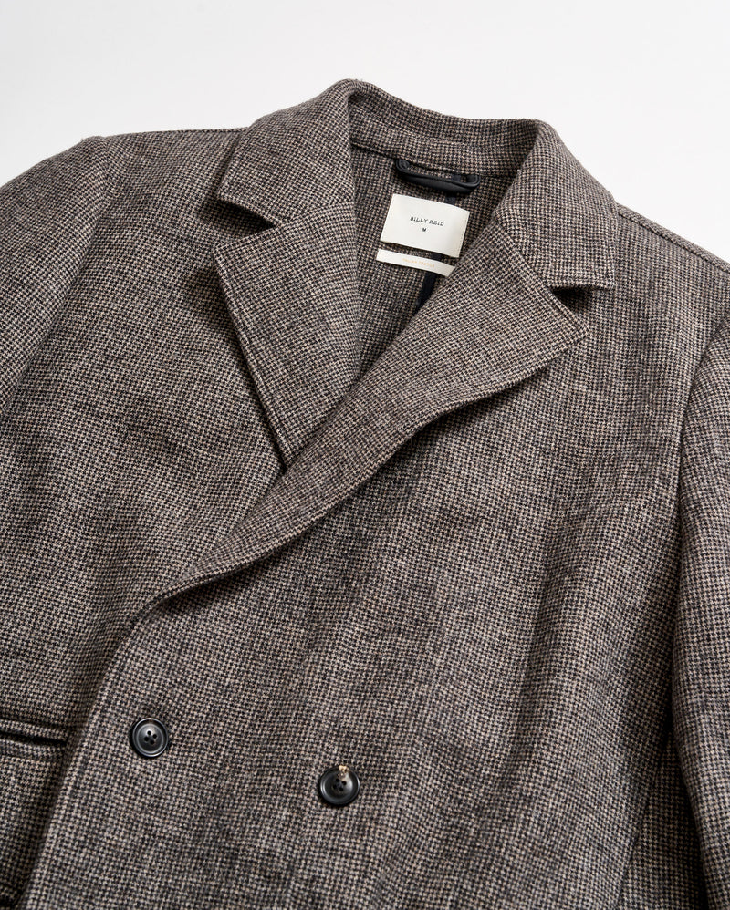 Micro Houndstooth Officer Coat