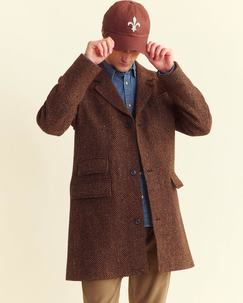 Sport Coat Billy Reid Astor Coat Dark Brown Herringbone Astor Coat