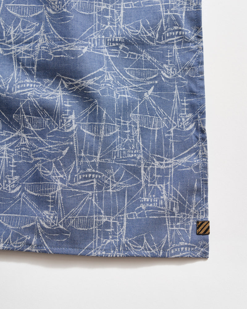 Melange Shrimp Boat Bandana in Dark Denim