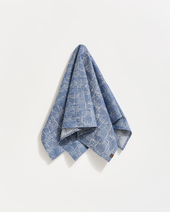Melange Shrimp Boat Bandana in Dark Denim