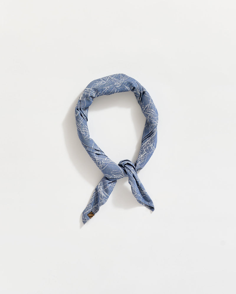 Melange Shrimp Boat Bandana in Dark Denim