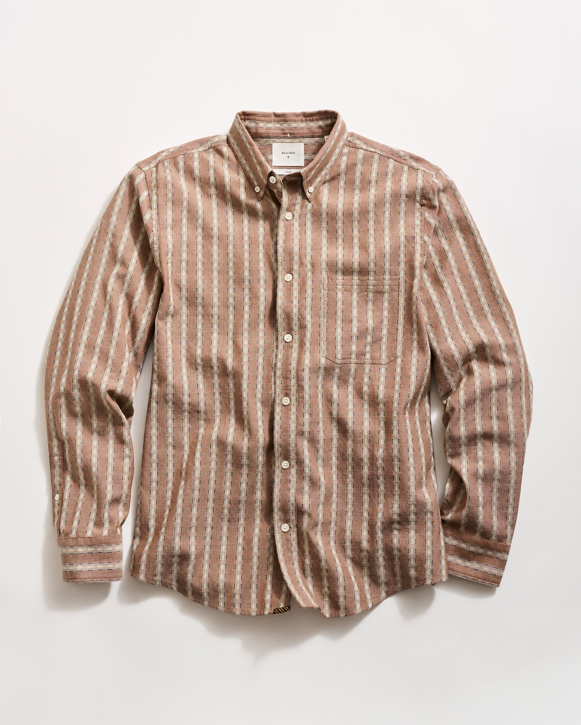 Dobby Stripe Tuscumbia Shirt in British Khaki/Multi