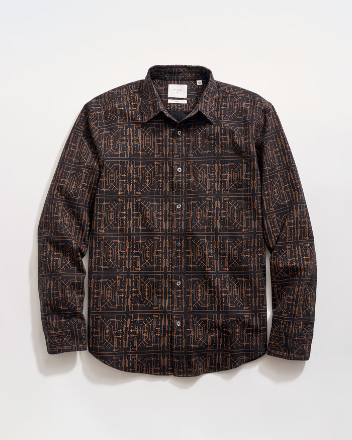 The Eastlake Antlers Cypress Shirt in Black/Billy's Brown