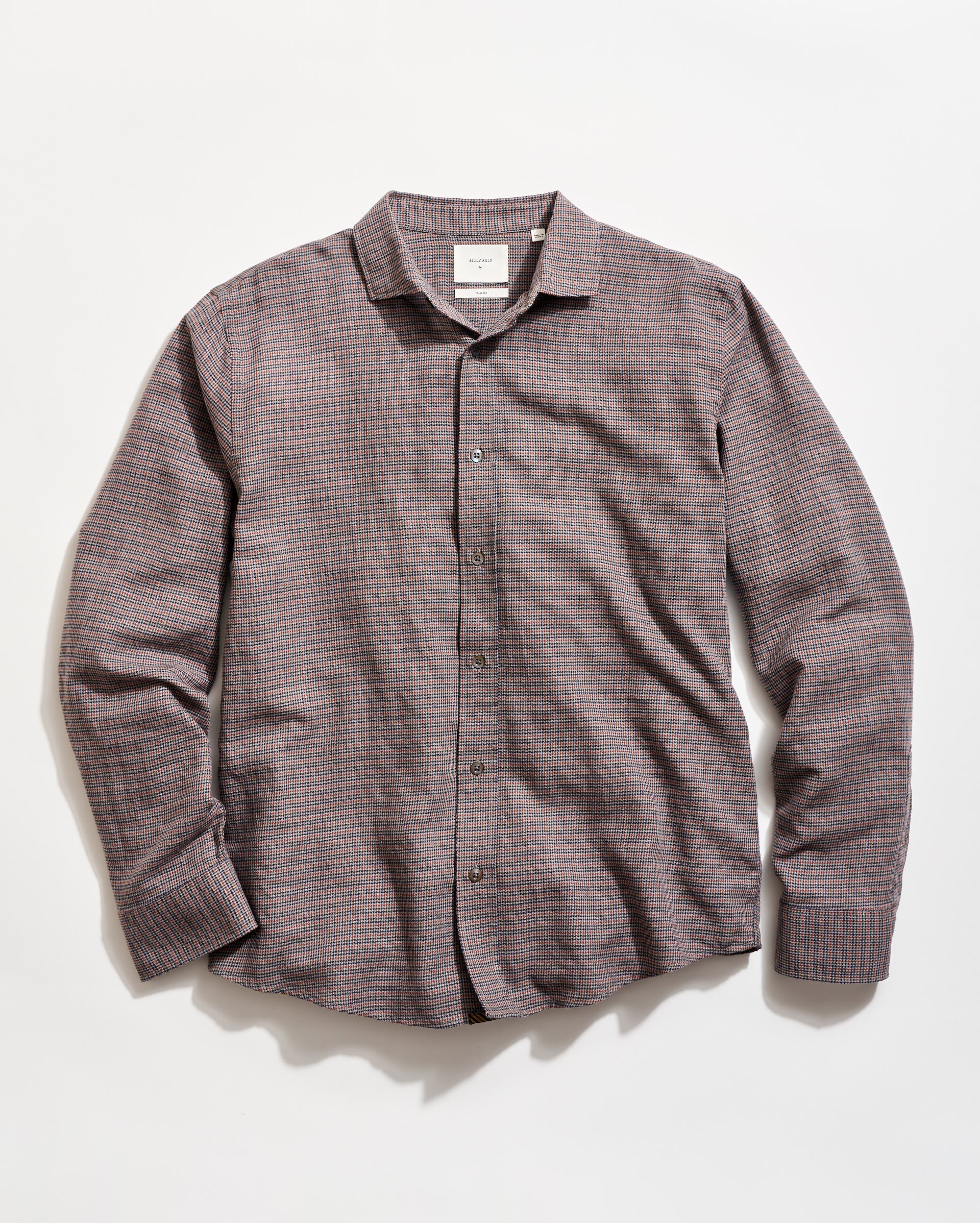 Billy Reid Houndstooth Cedar Shirt, Multi Colored Billy Reid Houndstooth Cedar Shirt, Multi Colored