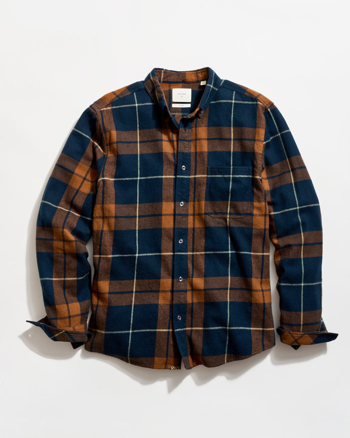BRUSHED BOLD PLAID TUSCUMBIA SHIRT BUTTON-DOWN	CARBON BLUE MULTI