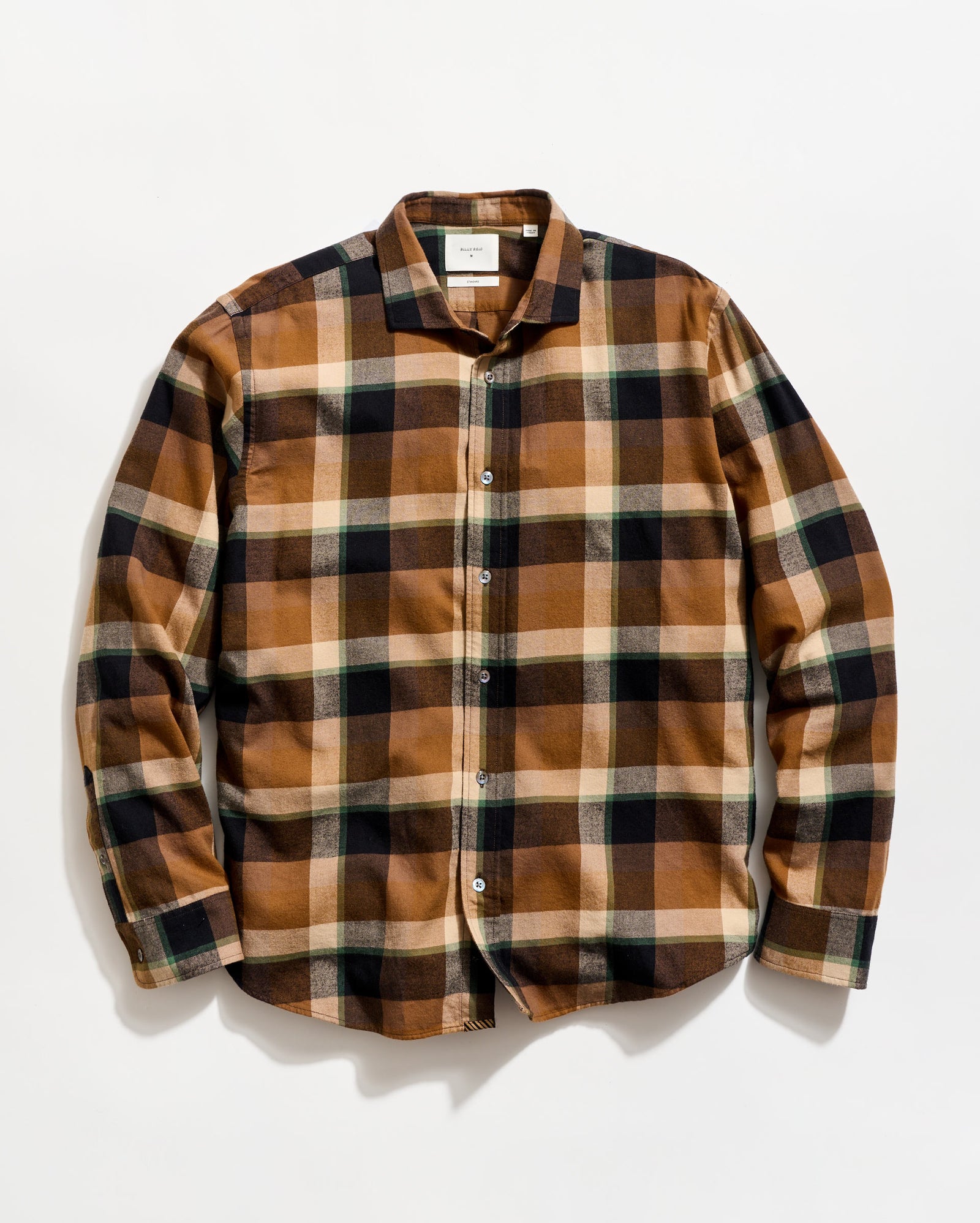 Large Scale Plaid Cedar Shirt in Brushed Cotton