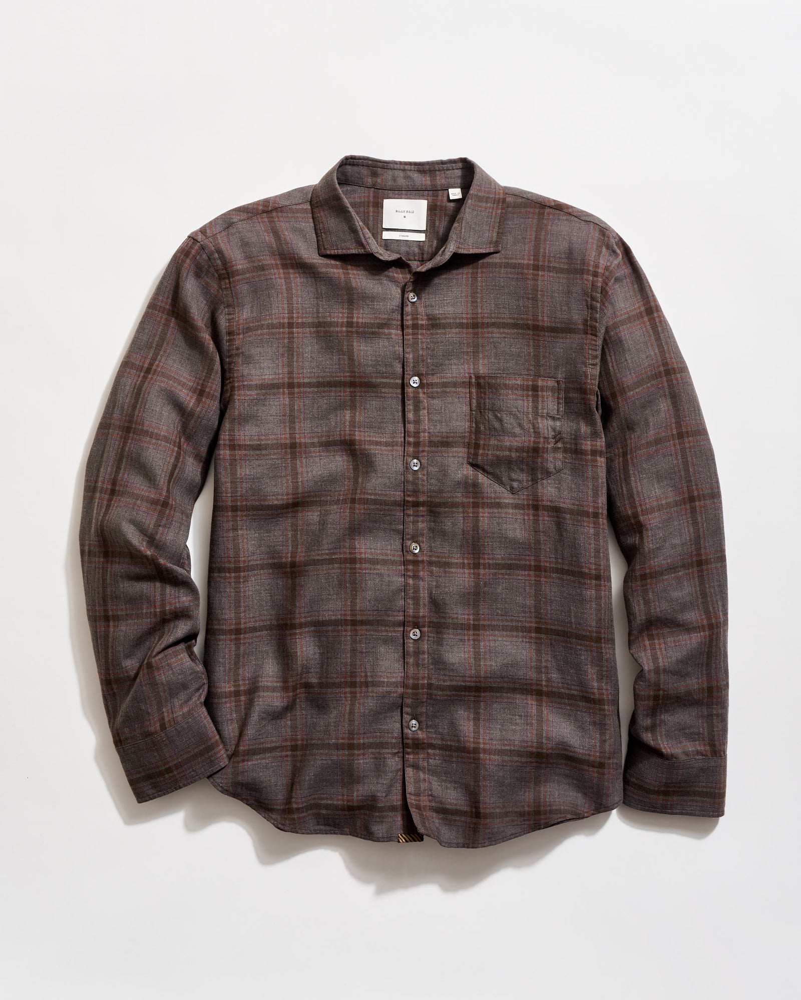 Plaid shirt on a light gray background