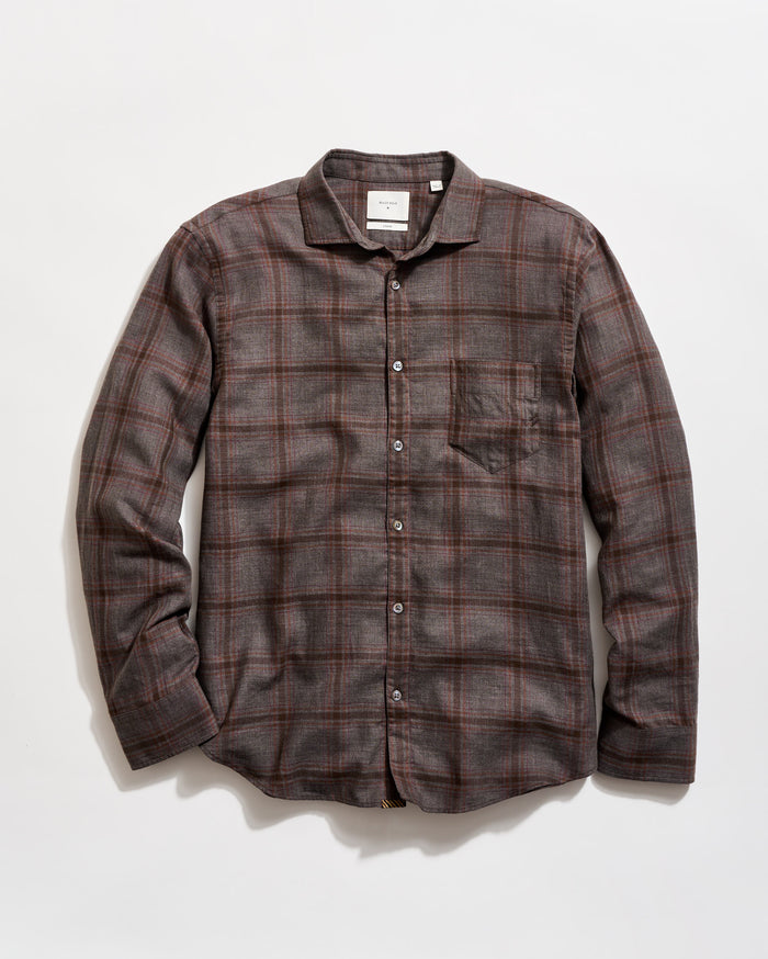 Plaid shirt on a light gray background