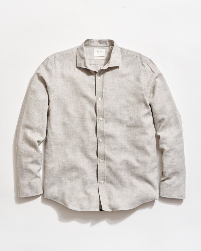 Billy Reid Cotton Wool Cedar Shirt, Silver Billy Reid Cotton Wool Cedar Shirt, Silver