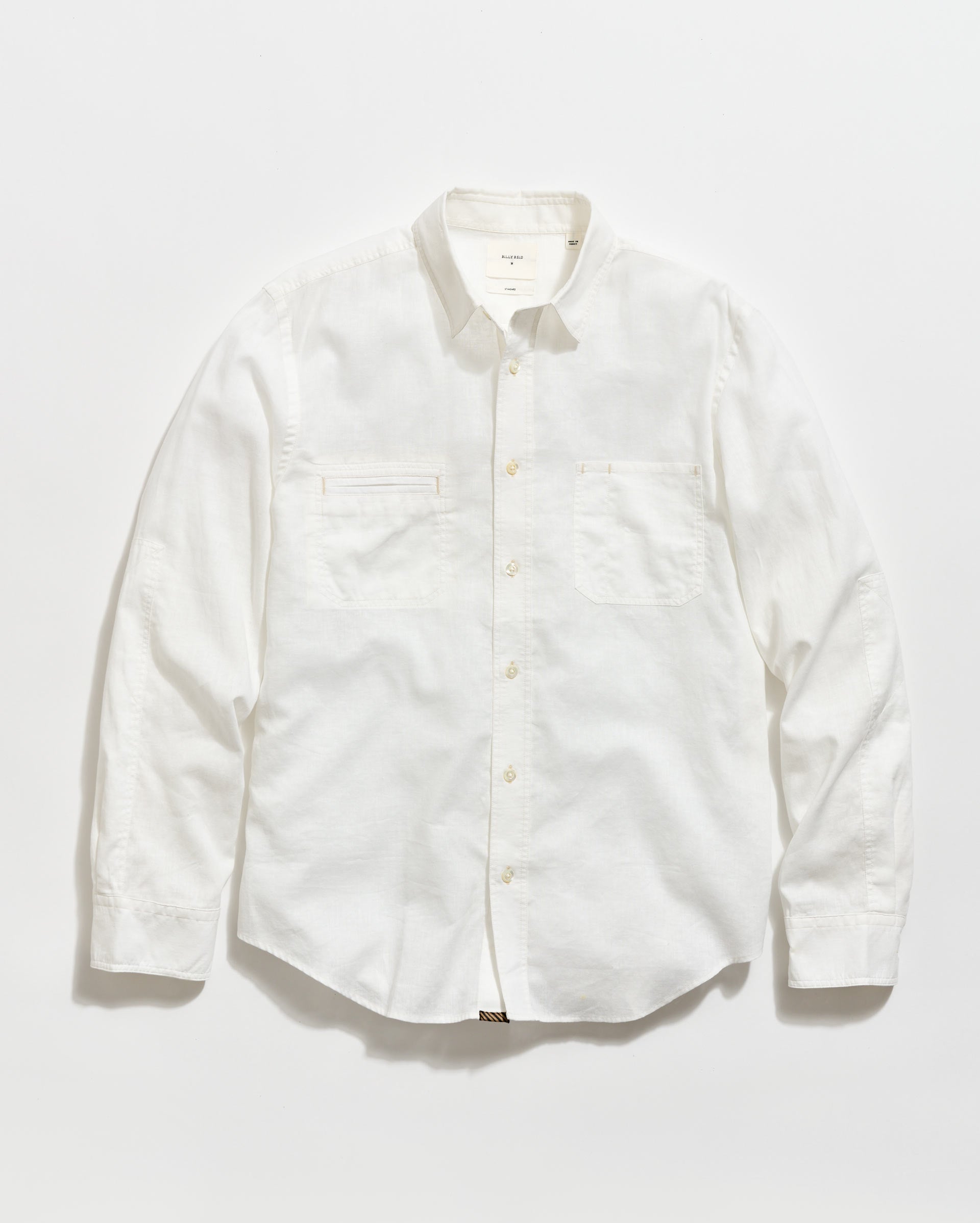 Mat‼️MURRAL Dipsacus shirt (White) Contrast Stitch Field Shirt, Mother-of-Pearl | Billy Reid