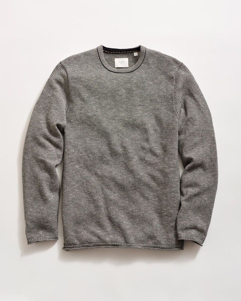 Tuck Stripe Crew in Black