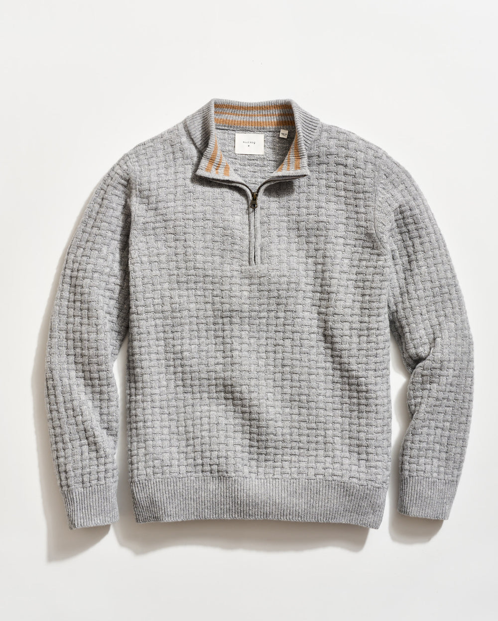 Basketweave Half Zip Sweater