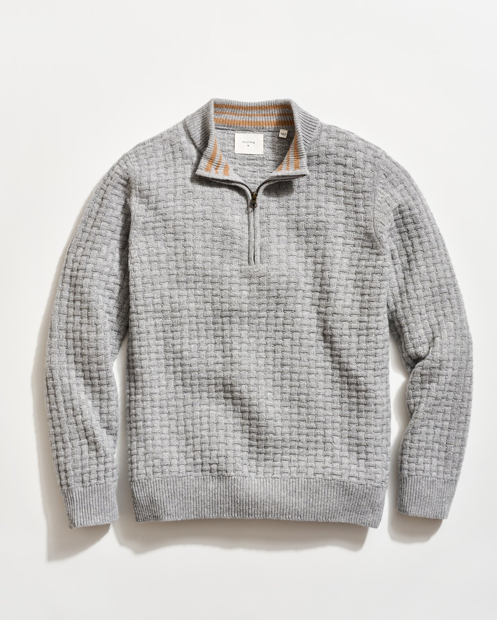 Basketweave Half Zip Sweater