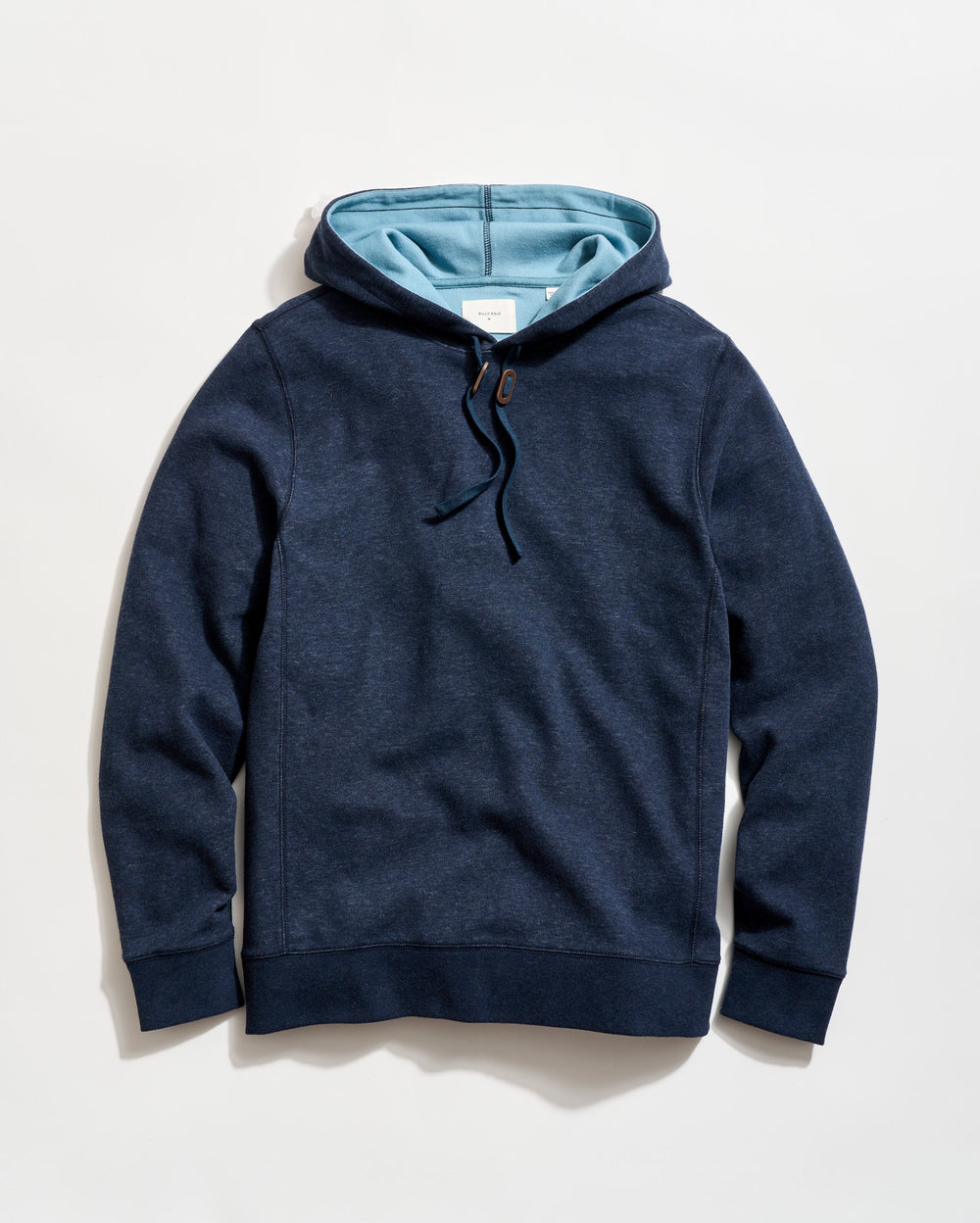 Rib Hoodie Pullover in Carbon Blue