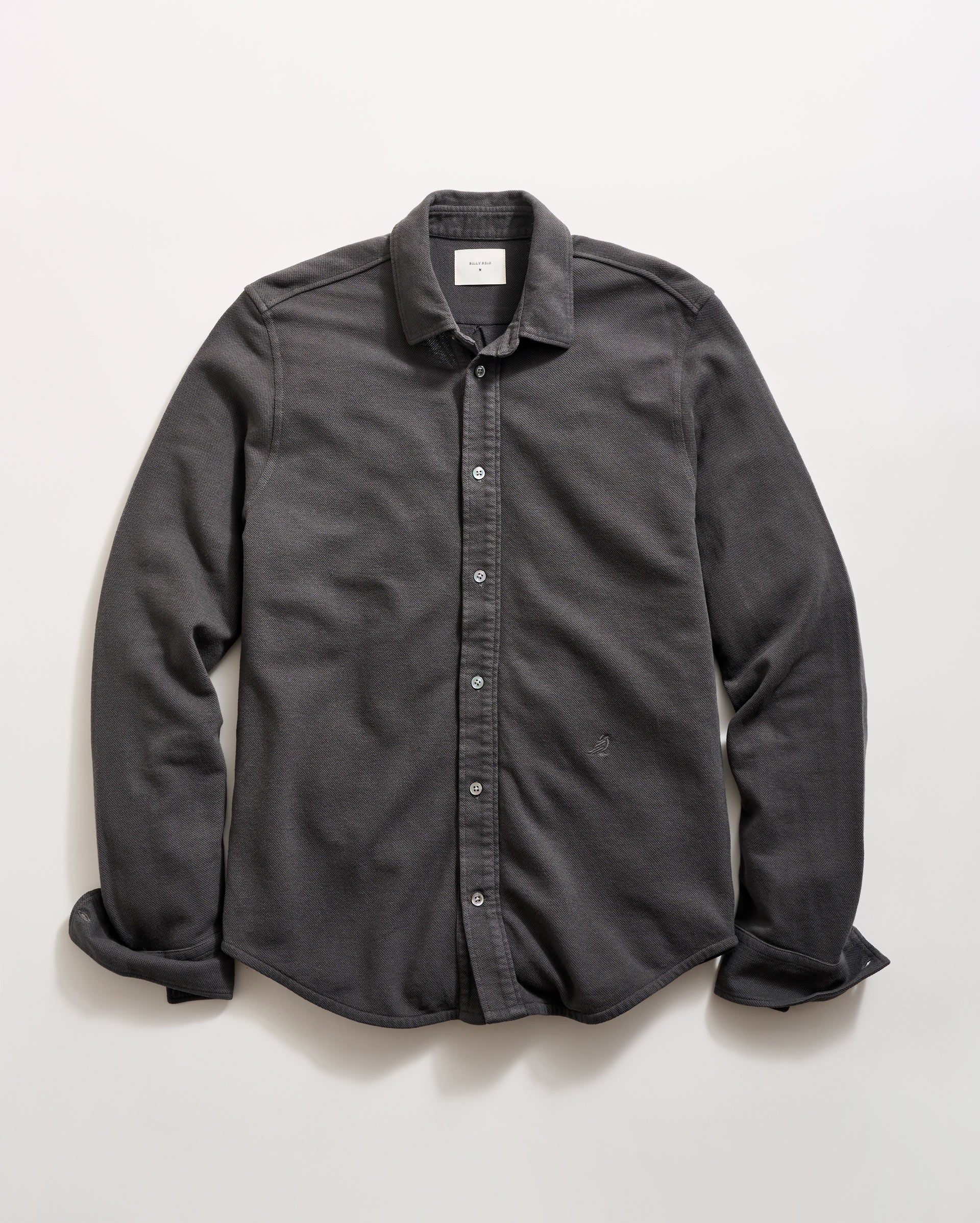 Long Sleeve Knit Yellowhammer Shirt in Asphalt