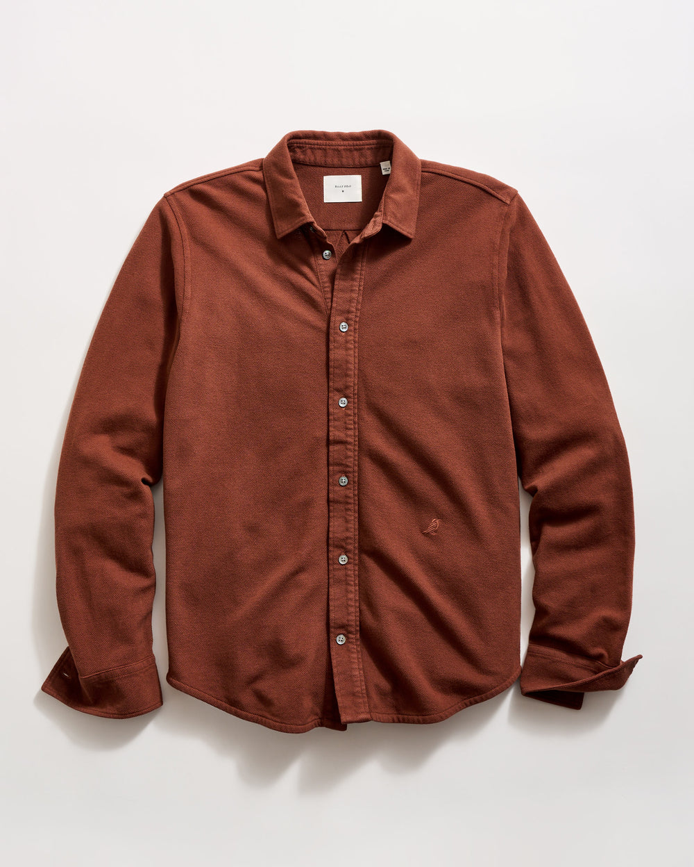 Long Sleeve Knit Yellowhammer Shirt in Cinnamon