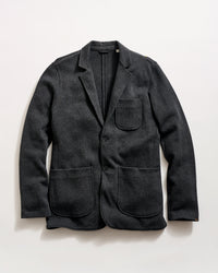 Heathered Knit Sport Coat in Charcoal Heather