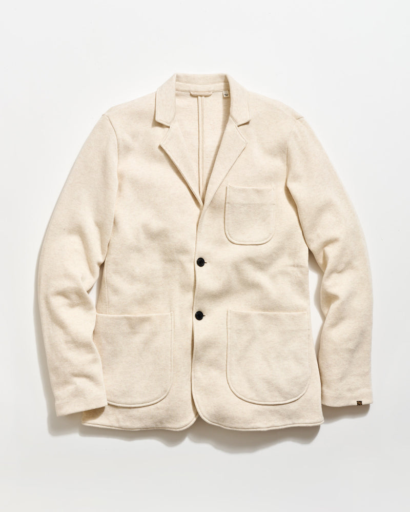 Beige blazer on a light gray background
