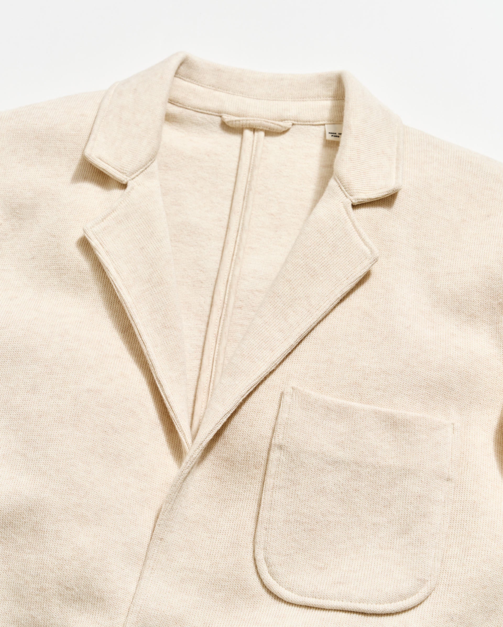 Heathered Cotton Knit Sport Coat - Horn Buttons | Billy Reid