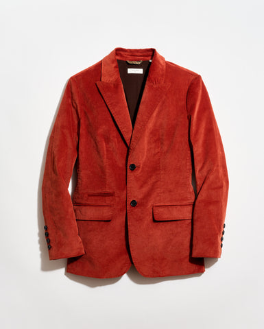 Velvet Twill Blazer in Cinnamon