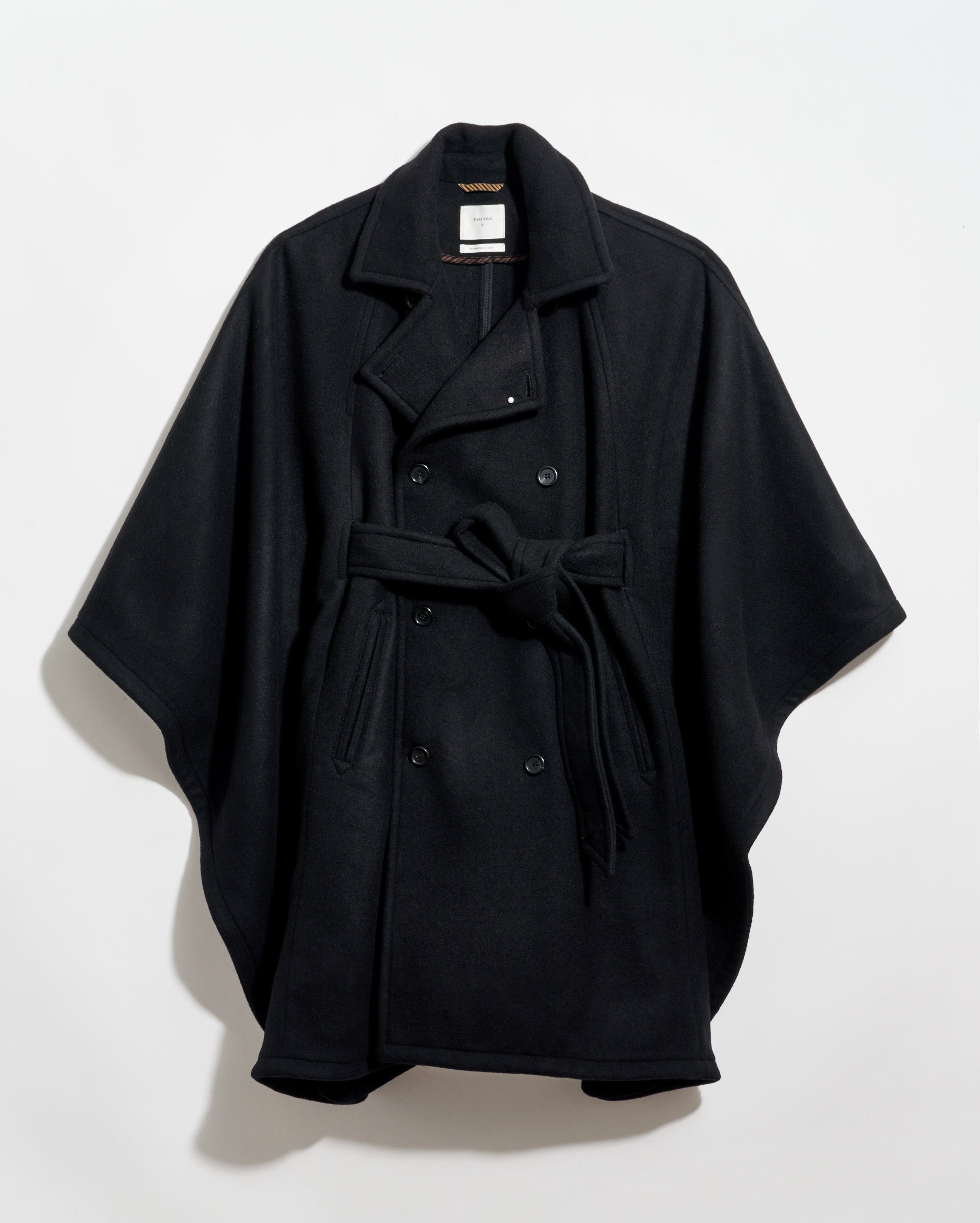 Peacoat Cape - Soft Wool Belted Outerwear | Billy Reid