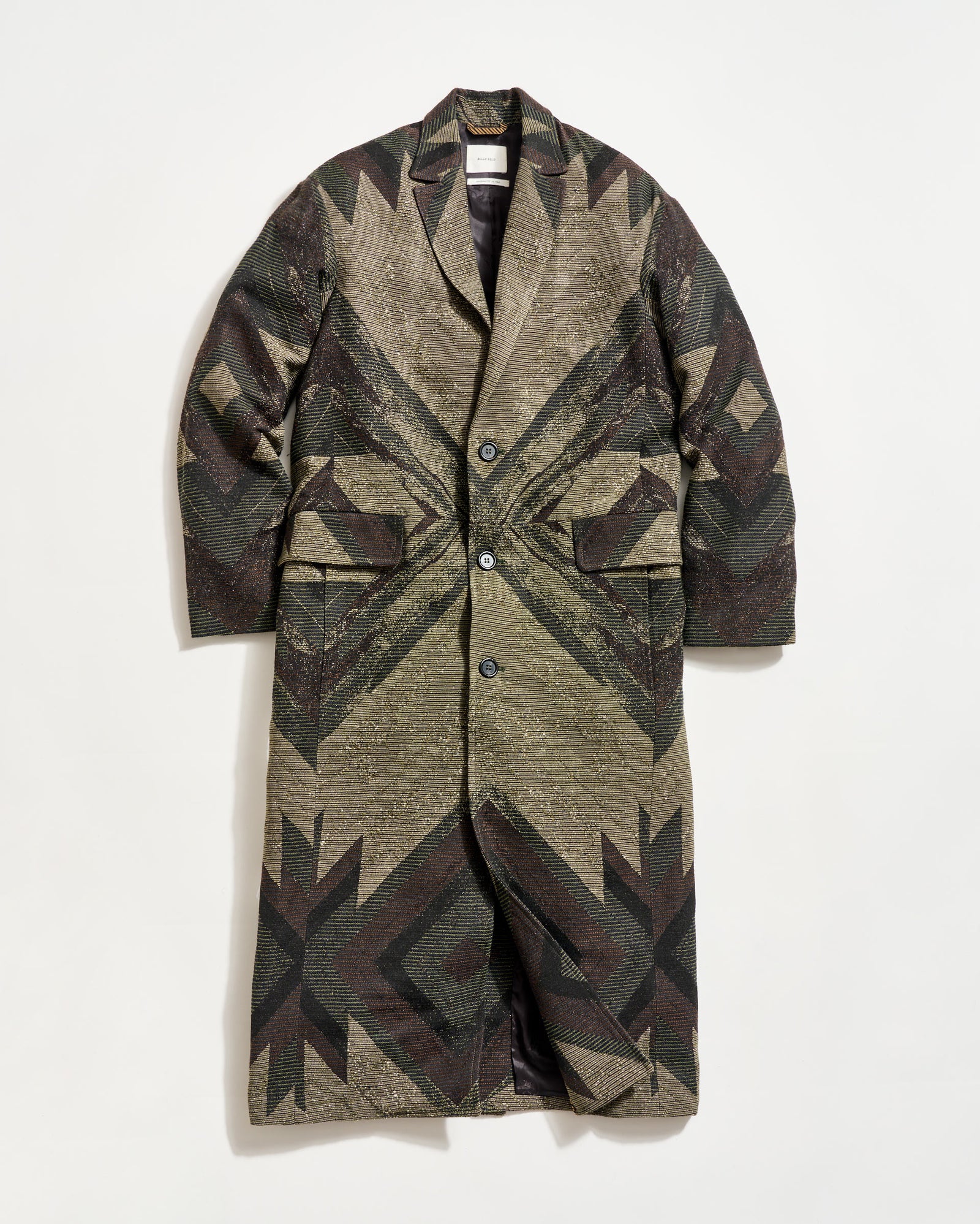 Plank Jacquard Overcoat