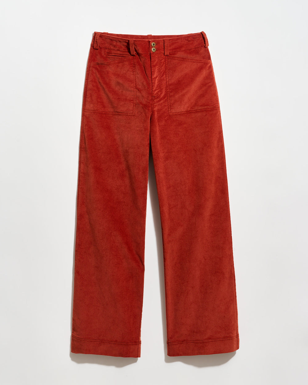 Velvet Wide Leg Pant in Cinnamon