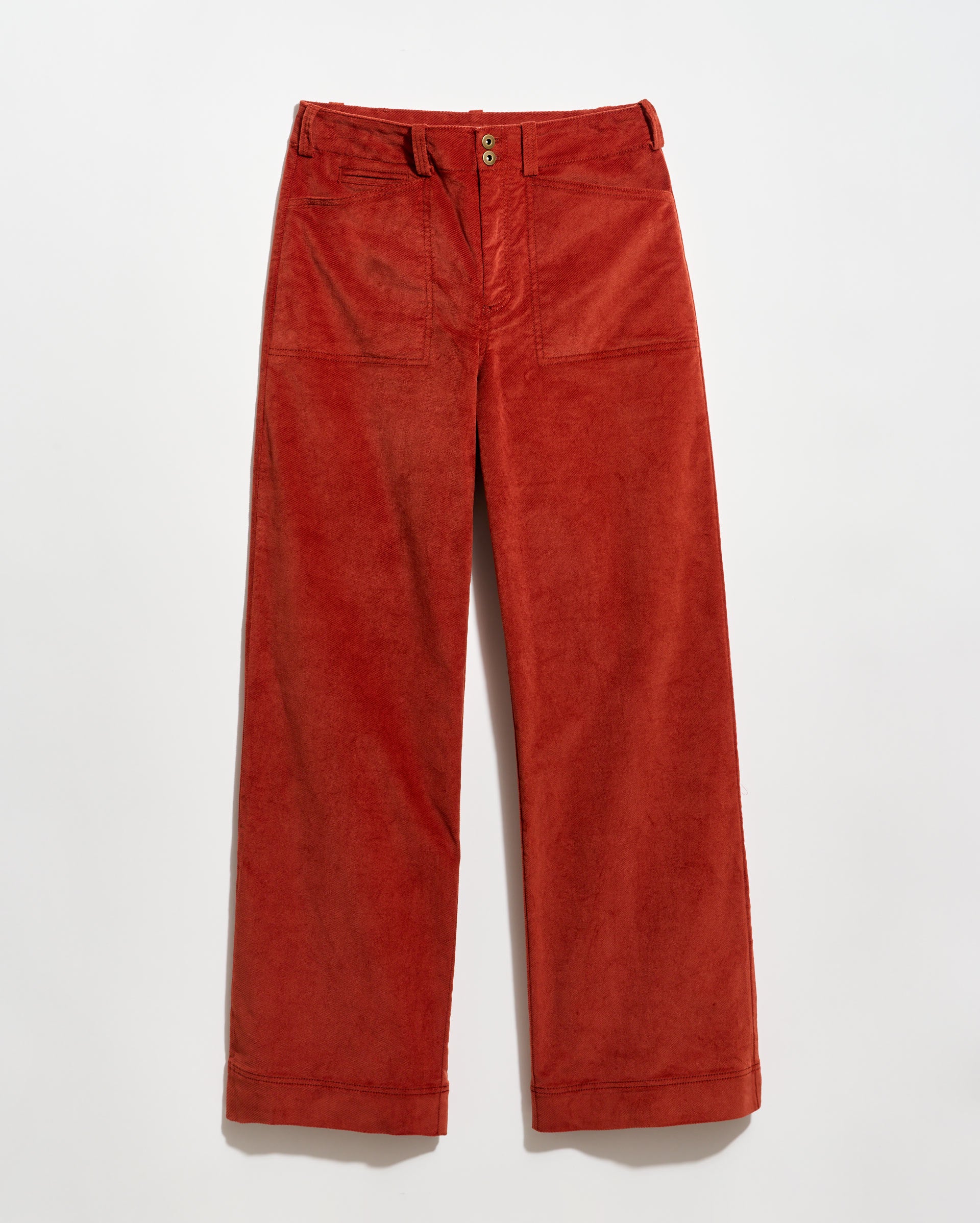 Velvet Wide Leg Pant in Cinnamon