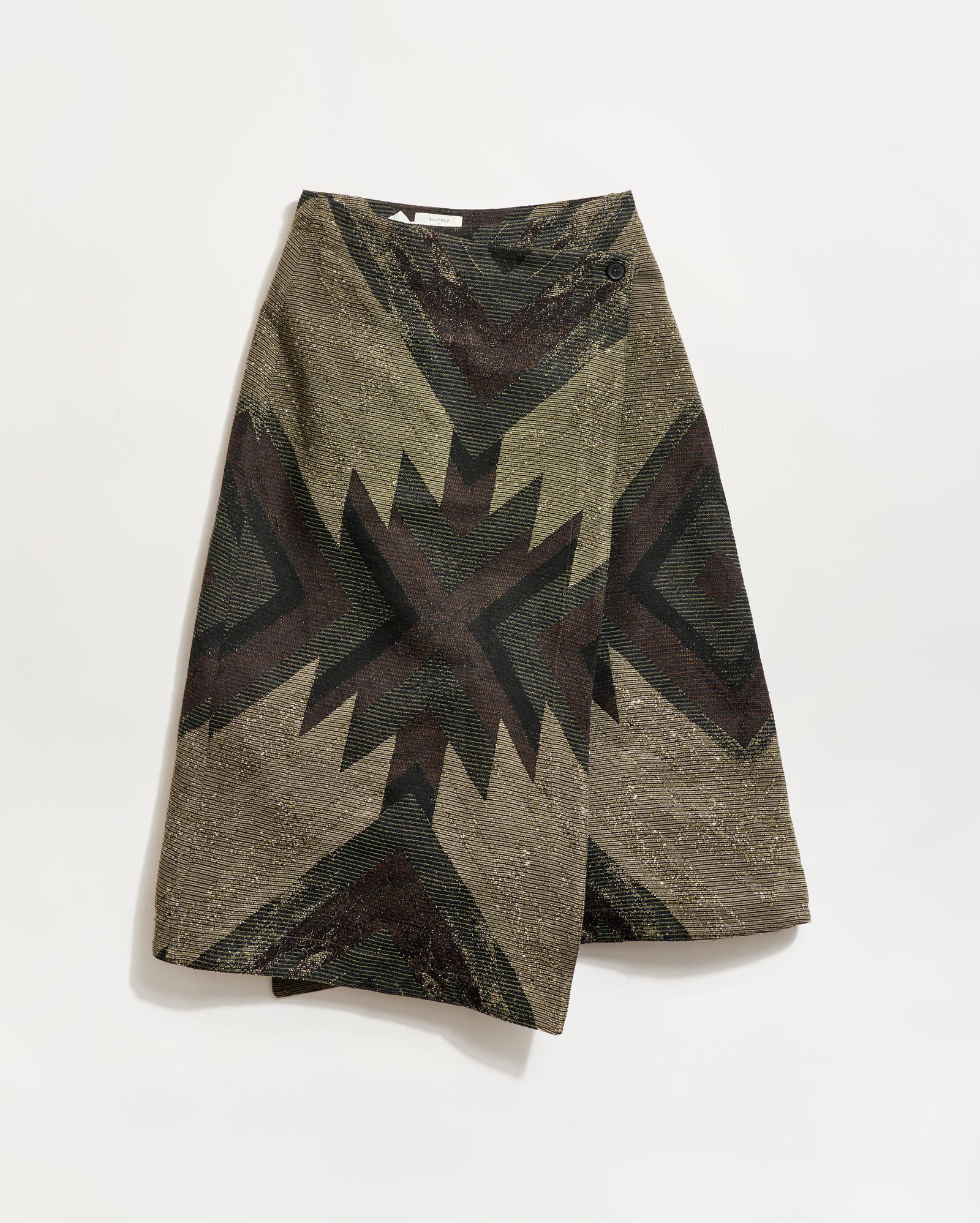 Plank Jacquard Wrap Skirt 