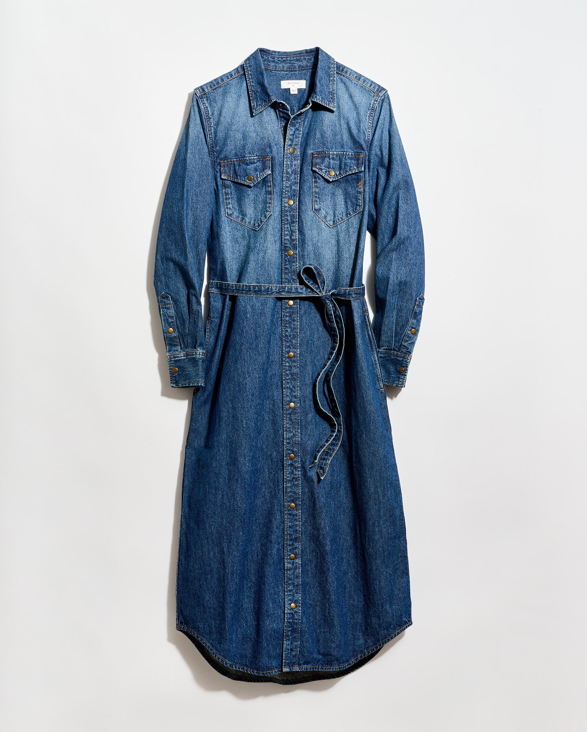 Shoals Denim Maxi Shirt Dress in Light Indigo | Billy Reid Shoals Denim Maxi Shirt Dress in Light Indigo | Billy Reid