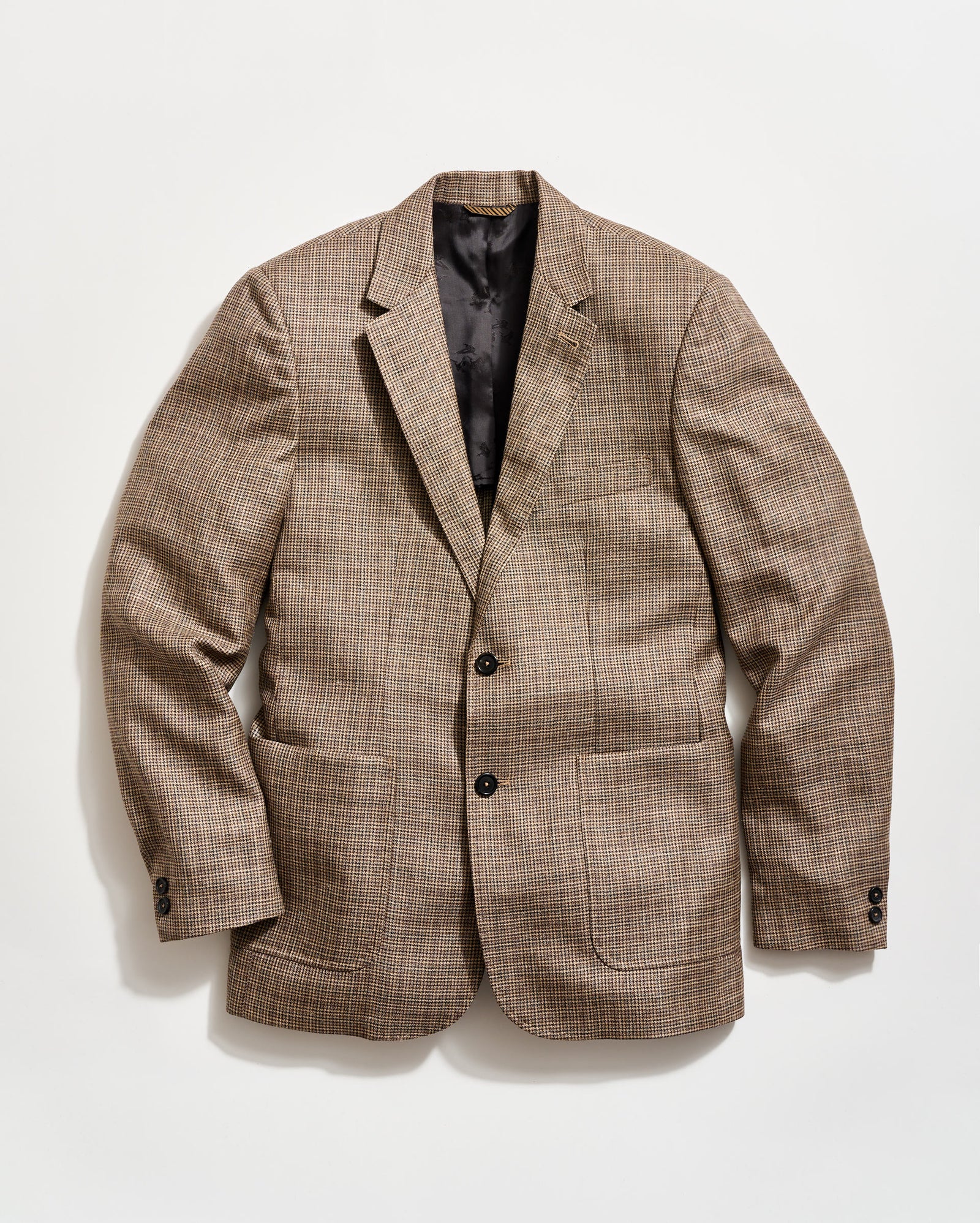 Micro Houndstooth Walton Jacket in Brown/Multi