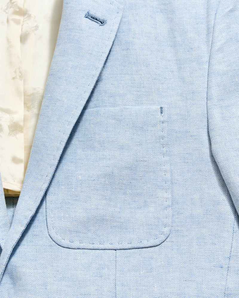 Light blue blazer with a pocket detail Alternate
