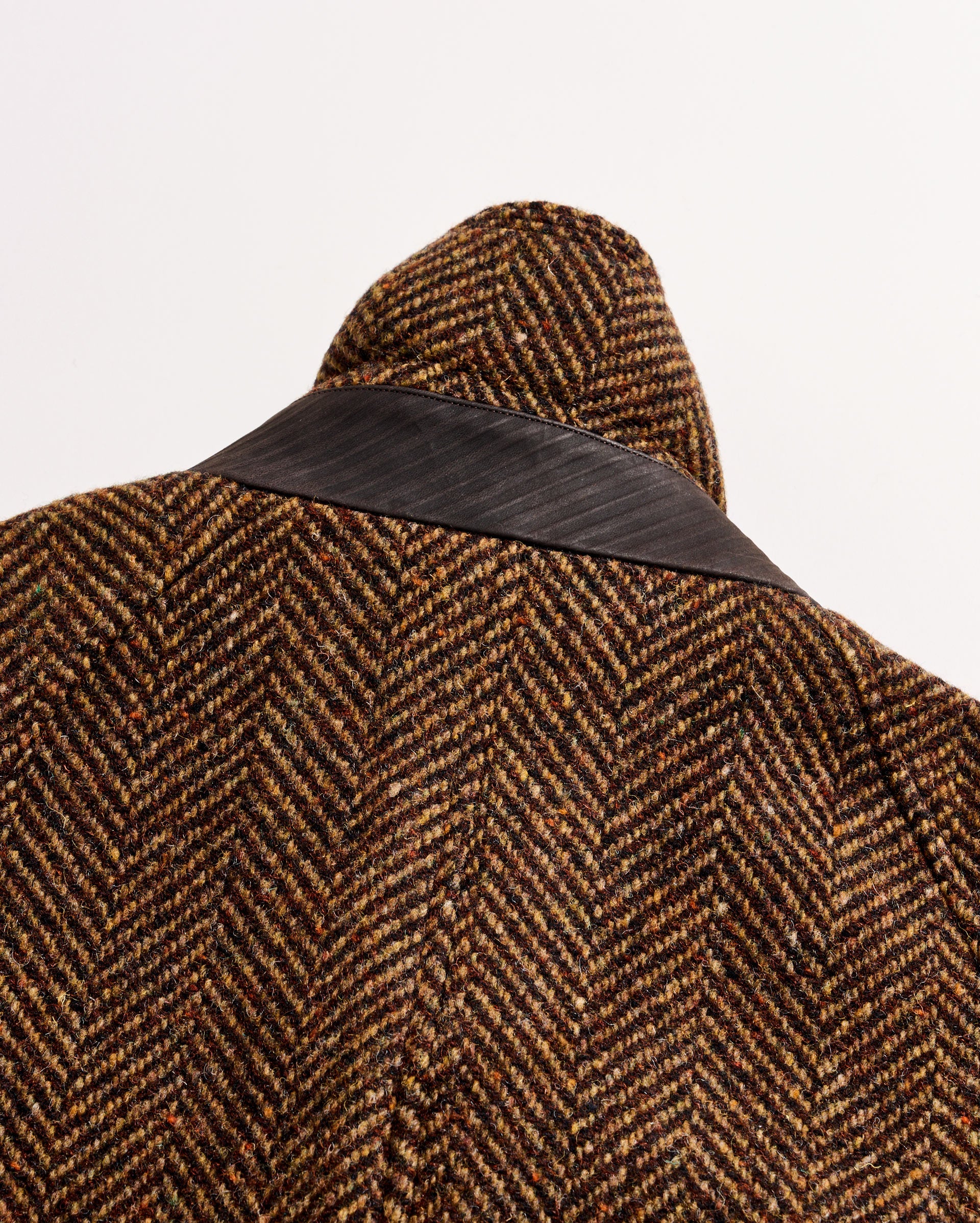 Dark Brown Herringbone Astor Winter Coat | Billy Reid