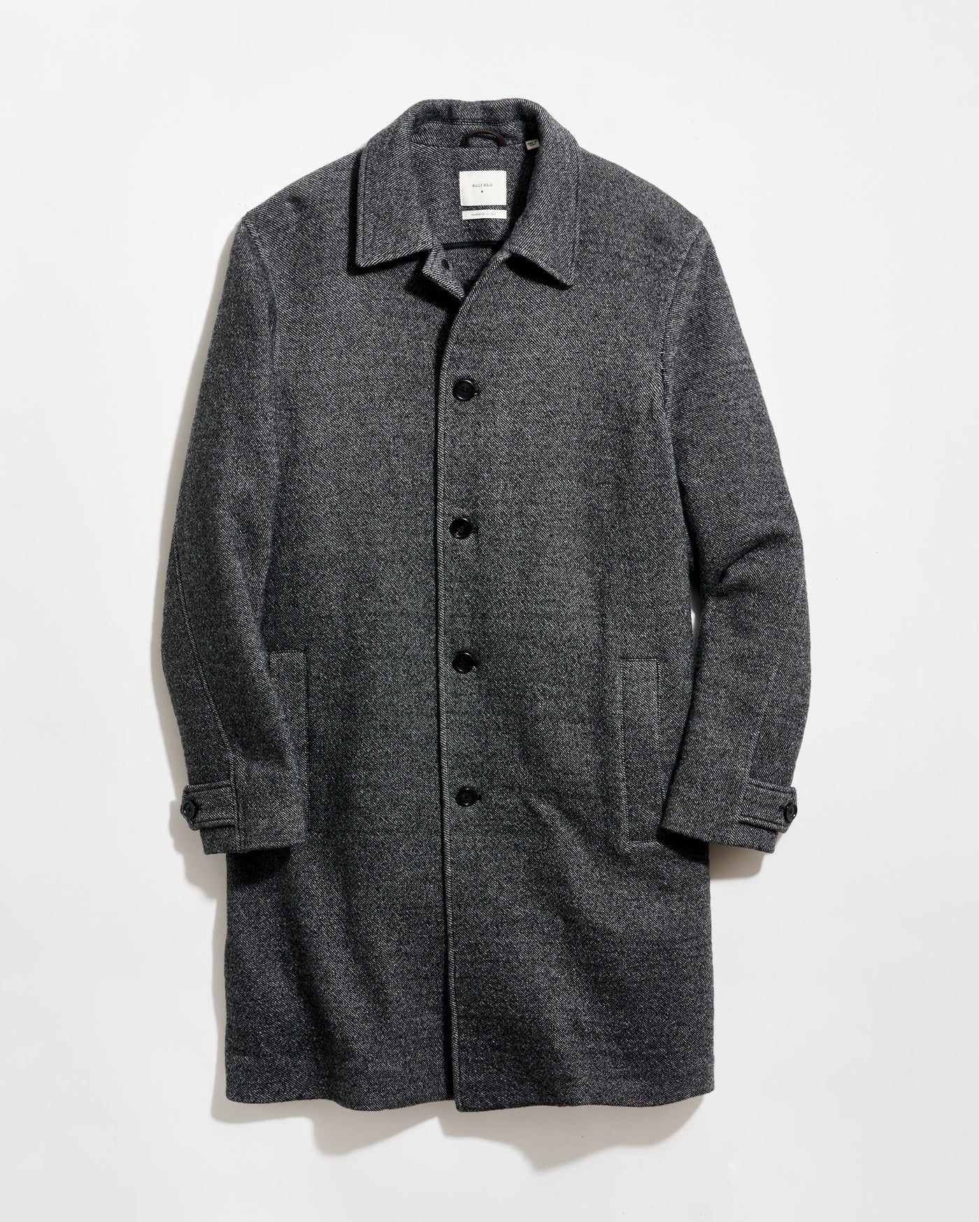 Twill Ronan Over Coat in Charcoal