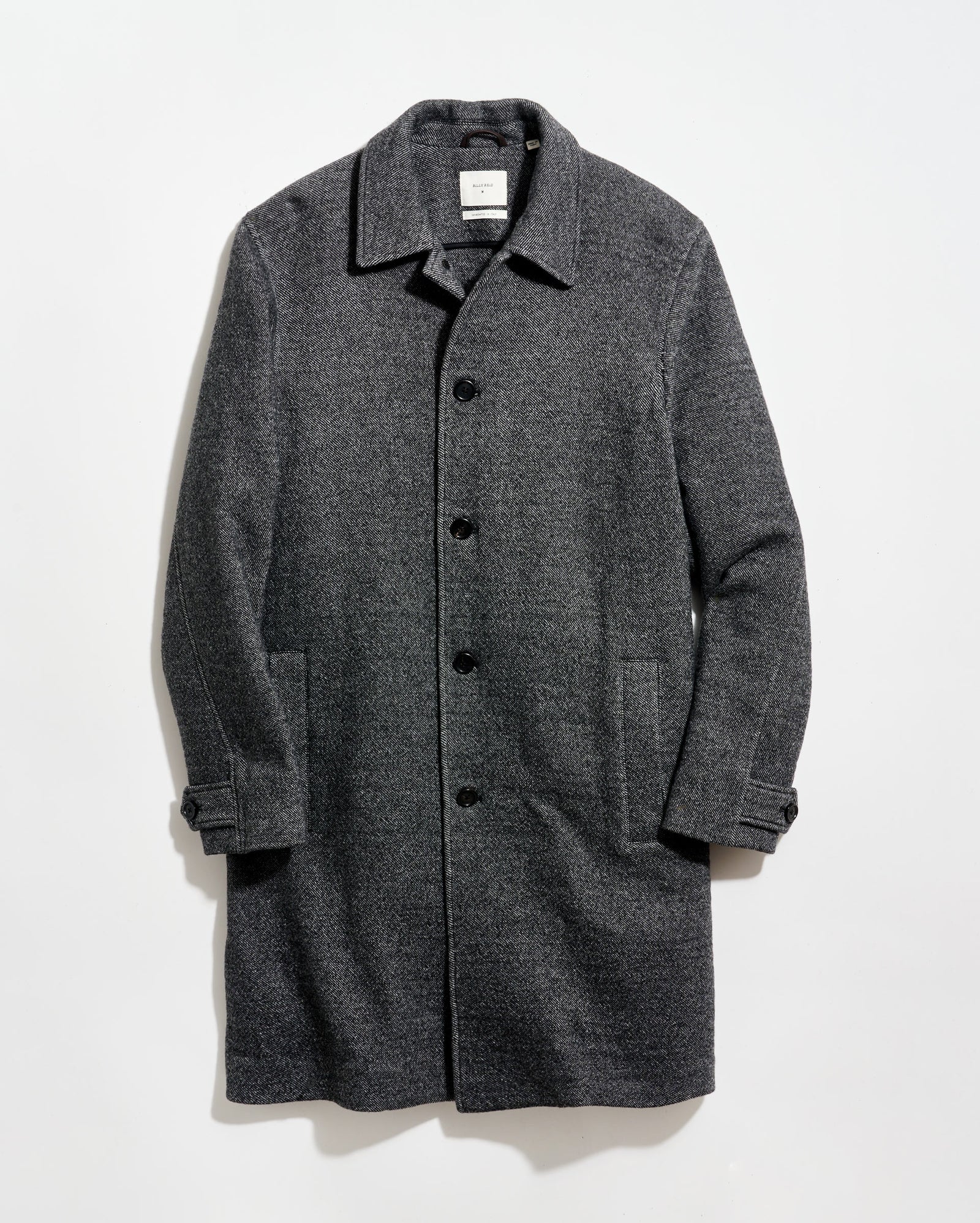 Twill Ronan Over Coat in Charcoal