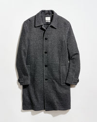Twill Ronan Over Coat in Charcoal