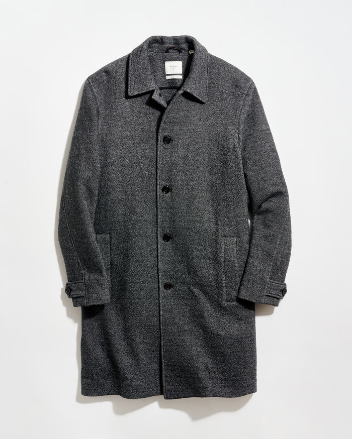 Twill Ronan Over Coat in Charcoal