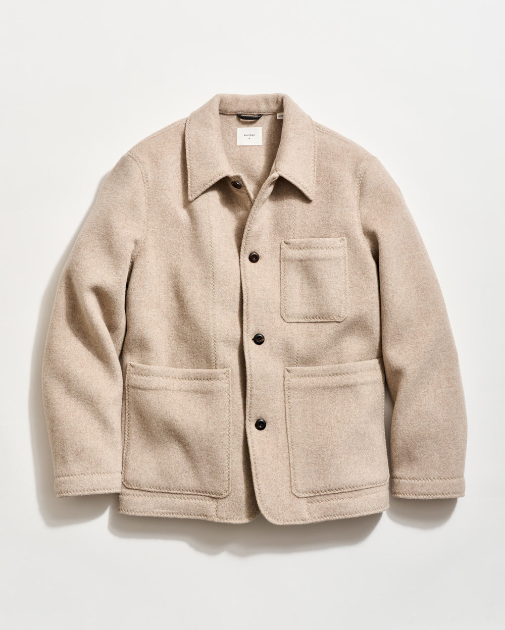 FELTED WOOL CHORE COAT	DOVE HEATHER