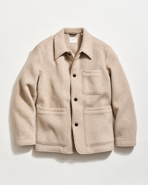 FELTED WOOL CHORE COAT	DOVE HEATHER