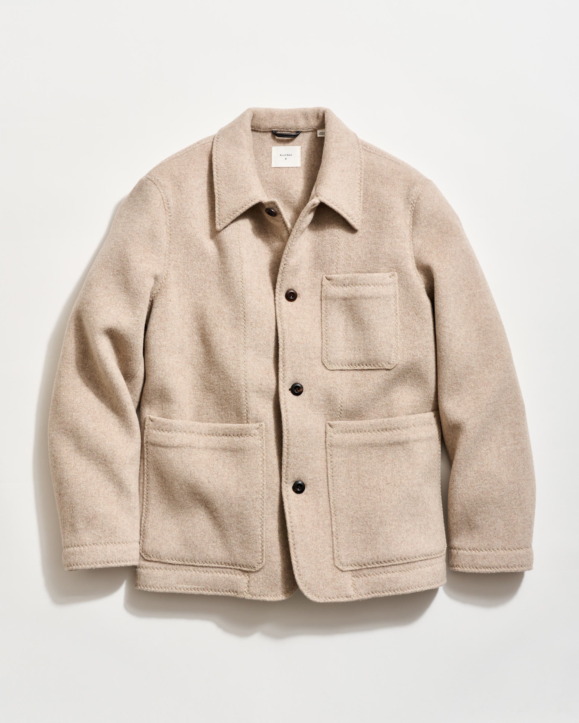 FELTED WOOL CHORE COAT	DOVE HEATHER