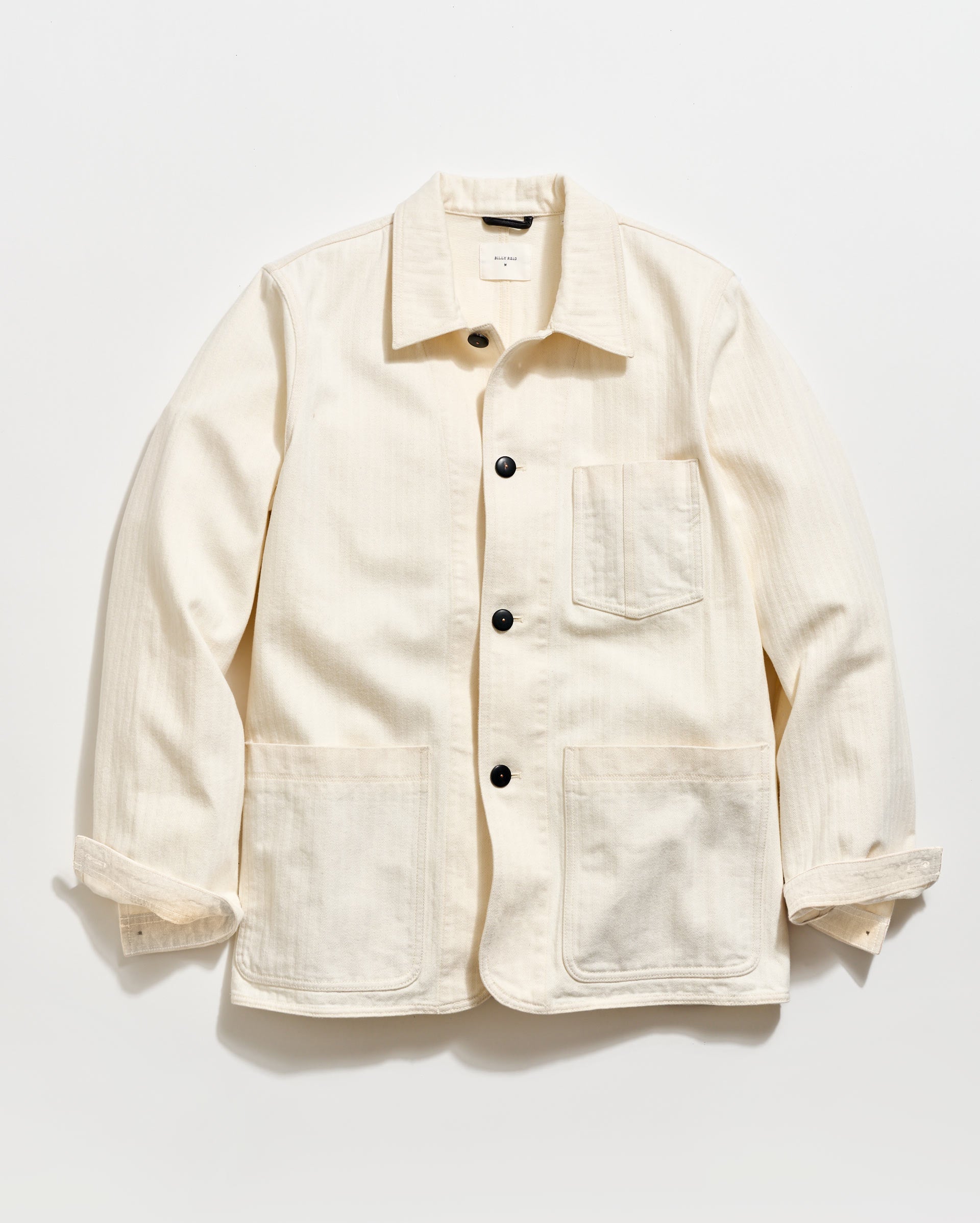 Herringbone Chore Coat - Tinted White | Billy Reid
