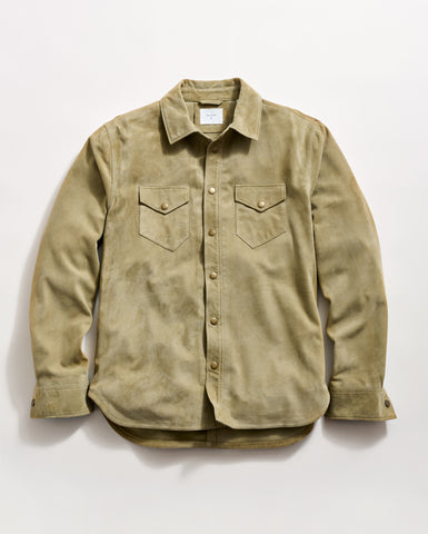 Savoy Suede Workshirt in Spanish Moss