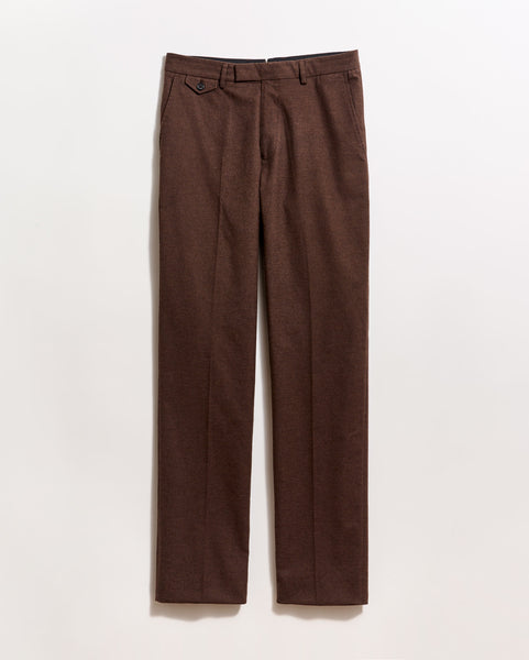 Slim Flannel Blend Flat Front Trouser | Billy Reid