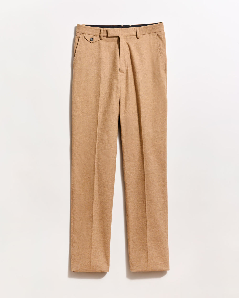 Tan pants on a light gray background
