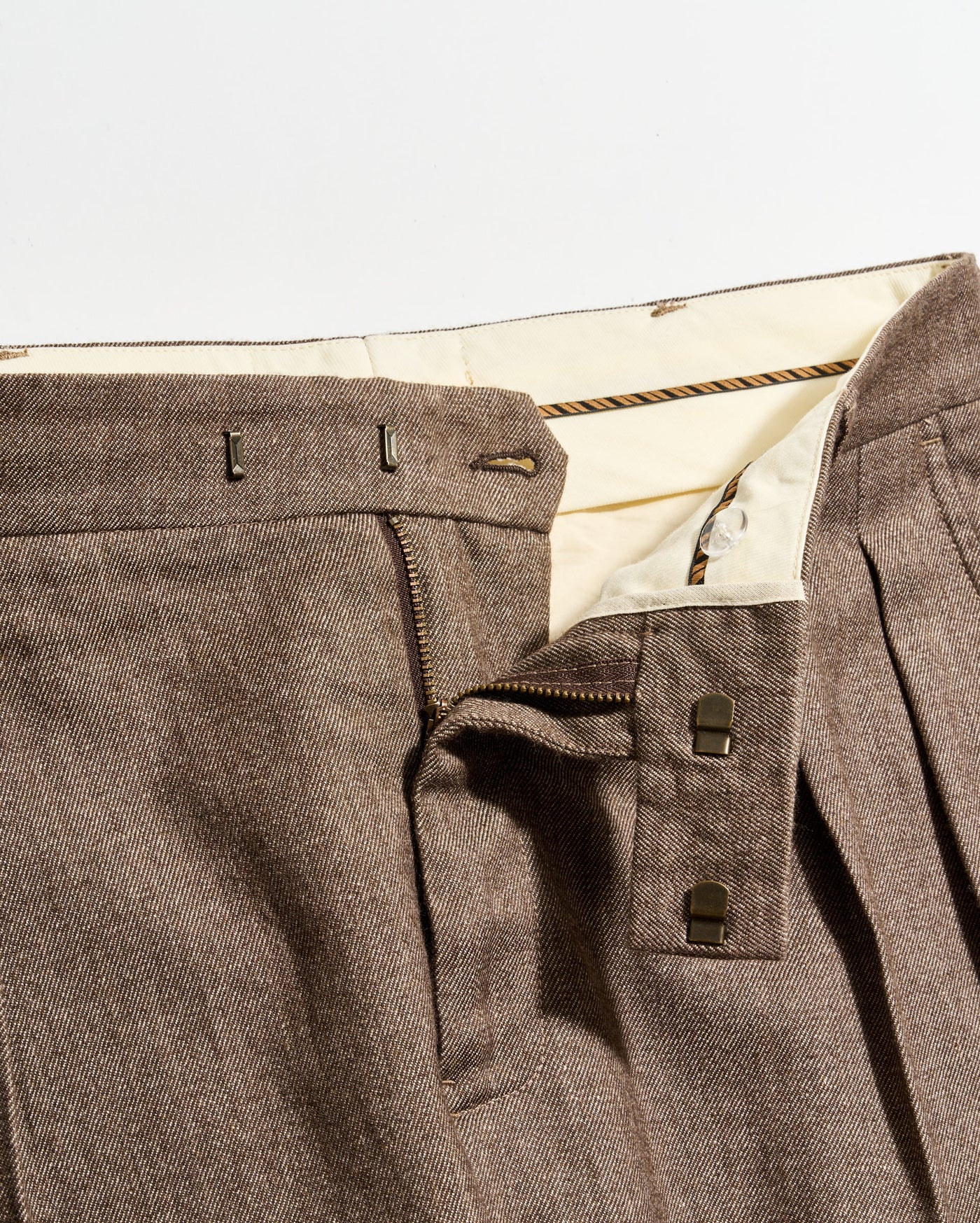 brown pleated dress pants PLEATED SMART TROUSERS