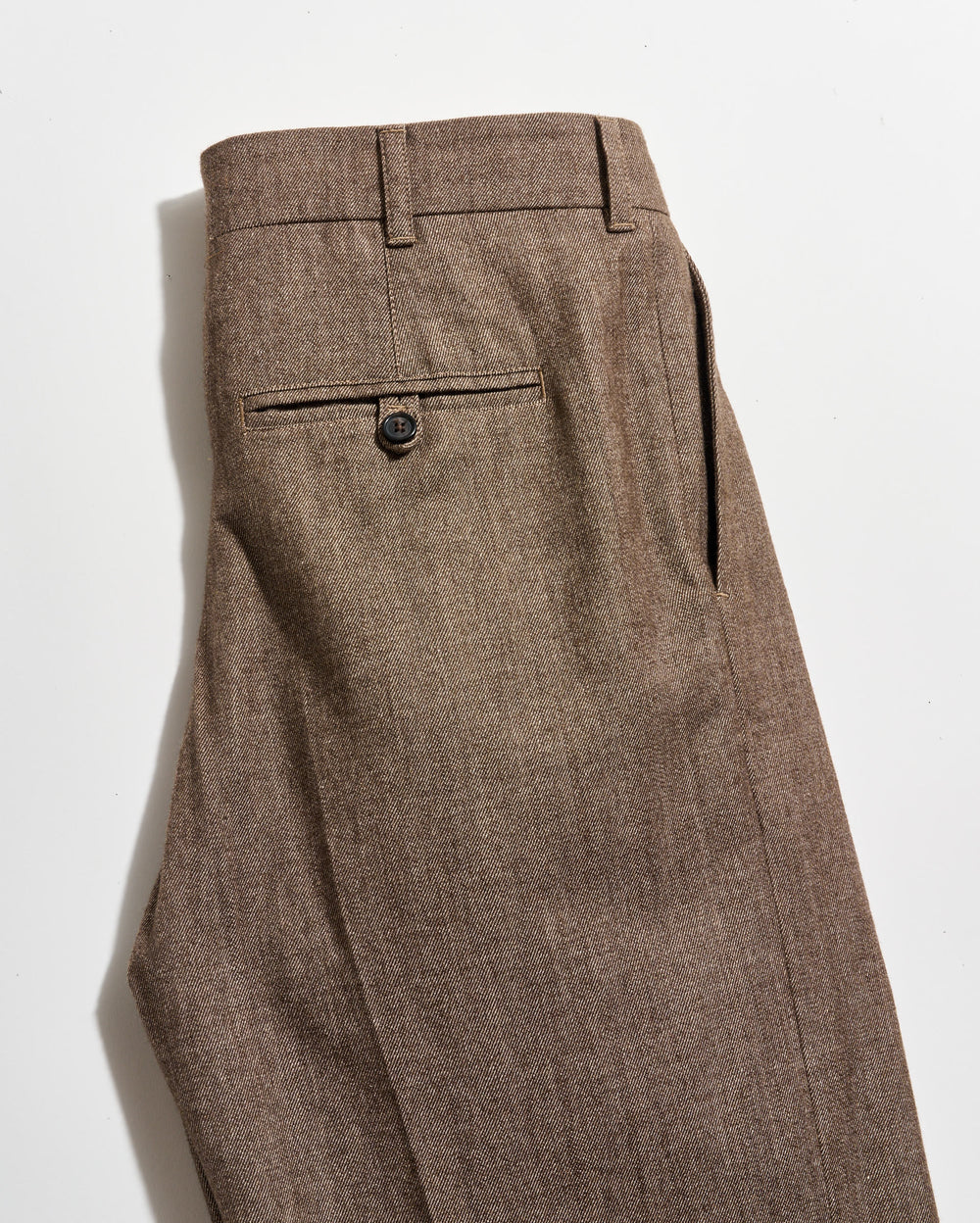 Twill Double Pleated Trouser