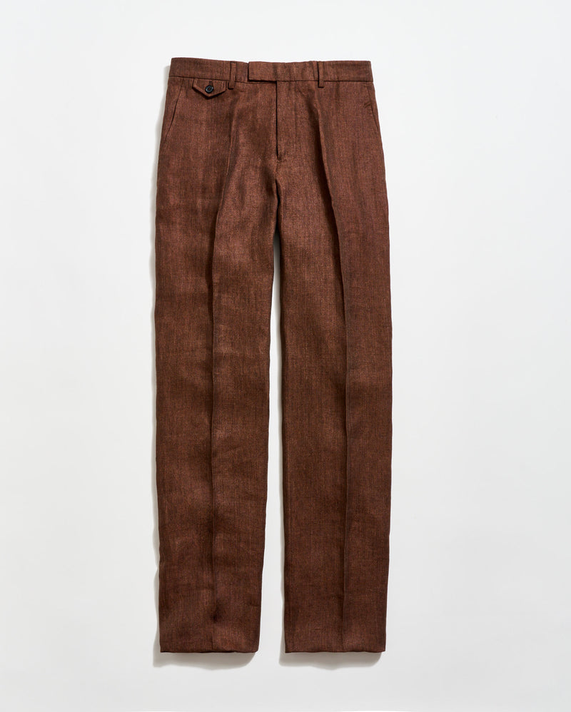 Linen Flat Front Trouser