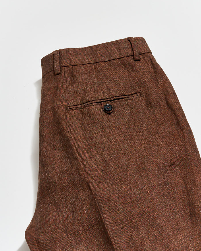 Linen Flat Front Trouser