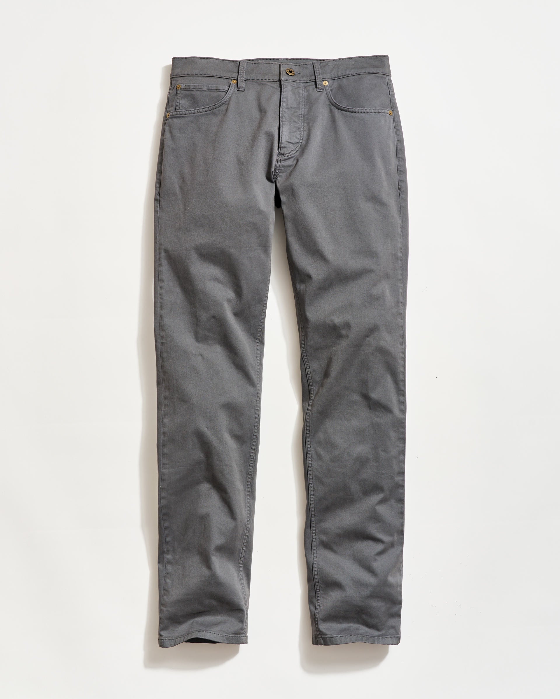 Flat Front Trouser - Slim Fit Charcoal Wool Blend – Billy Reid