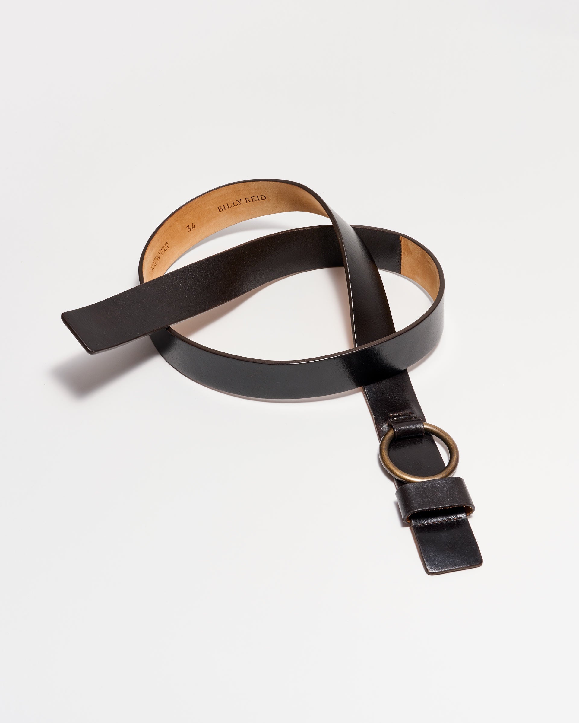 O-Ring Leather Belt - Classic Patina Finish | Billy Reid